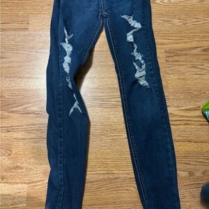 Wild Fable Dark Blue Distressed Skinny Jeans